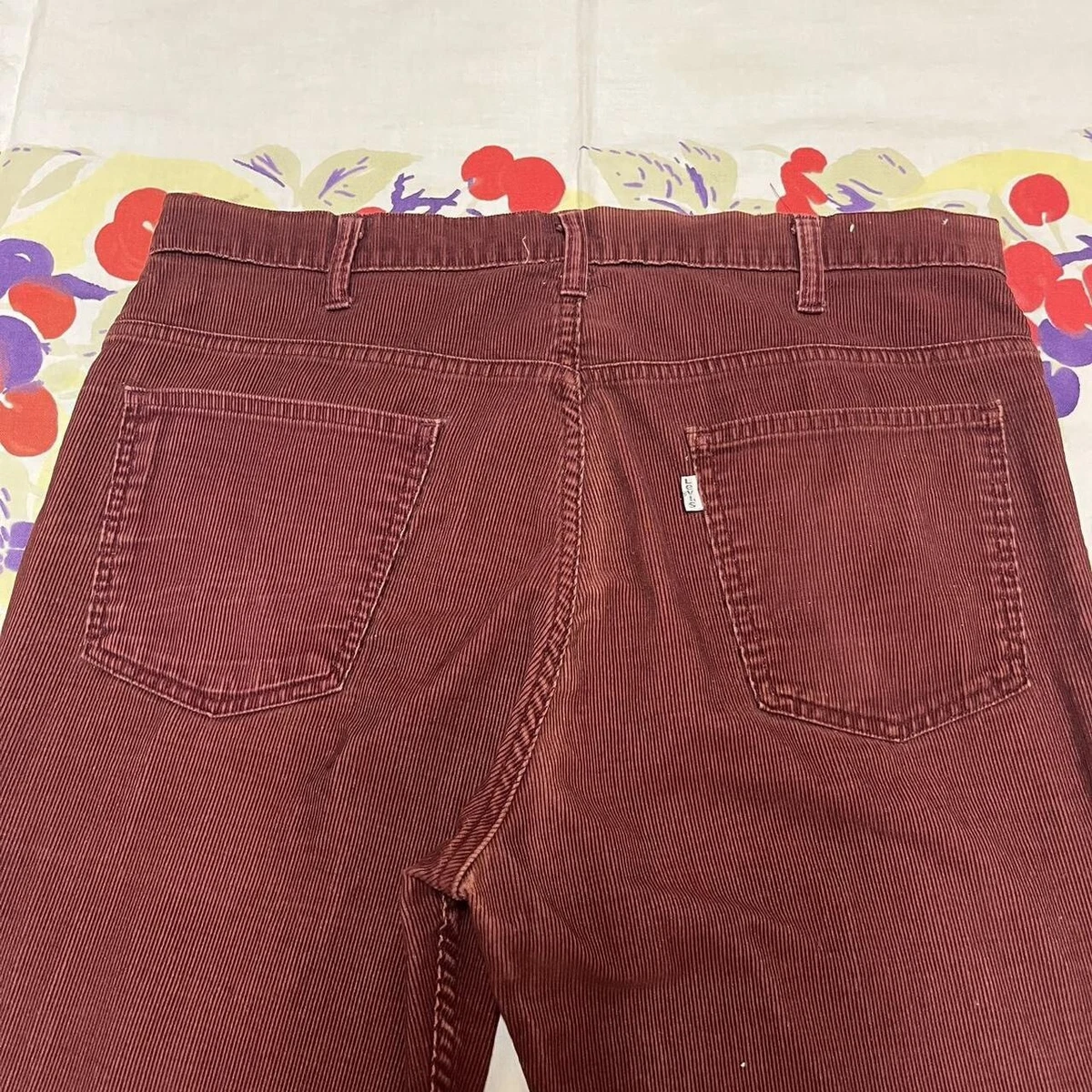 Vintage 80s Levis 646 Corduroy Pants White Tab Flared Bell Bottoms