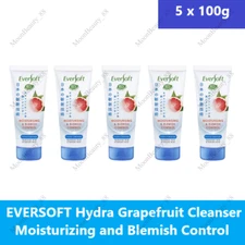 5 x EVERSOFT Hydra Grapefruit Cleanser Moisturizing and Blemish Control 100G