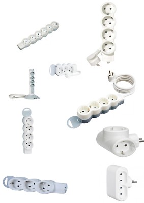 Mehrfachstecker Wand oder Tischsteckdose 3-fach,4 ,6-fach mit oder ohne Kabel 