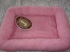 PINK Fleece Crate Dog Bed cat new puppy S