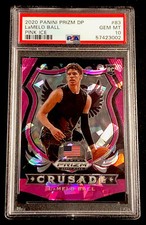 2020 Panini Prizm DP Lamelo Ball RC Pink Ice PSA 10 Gem Mint #83 Rookie