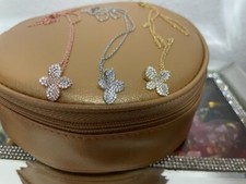 18k Plated Silver Flower Necklace with 18inch Chain in Rose Gold