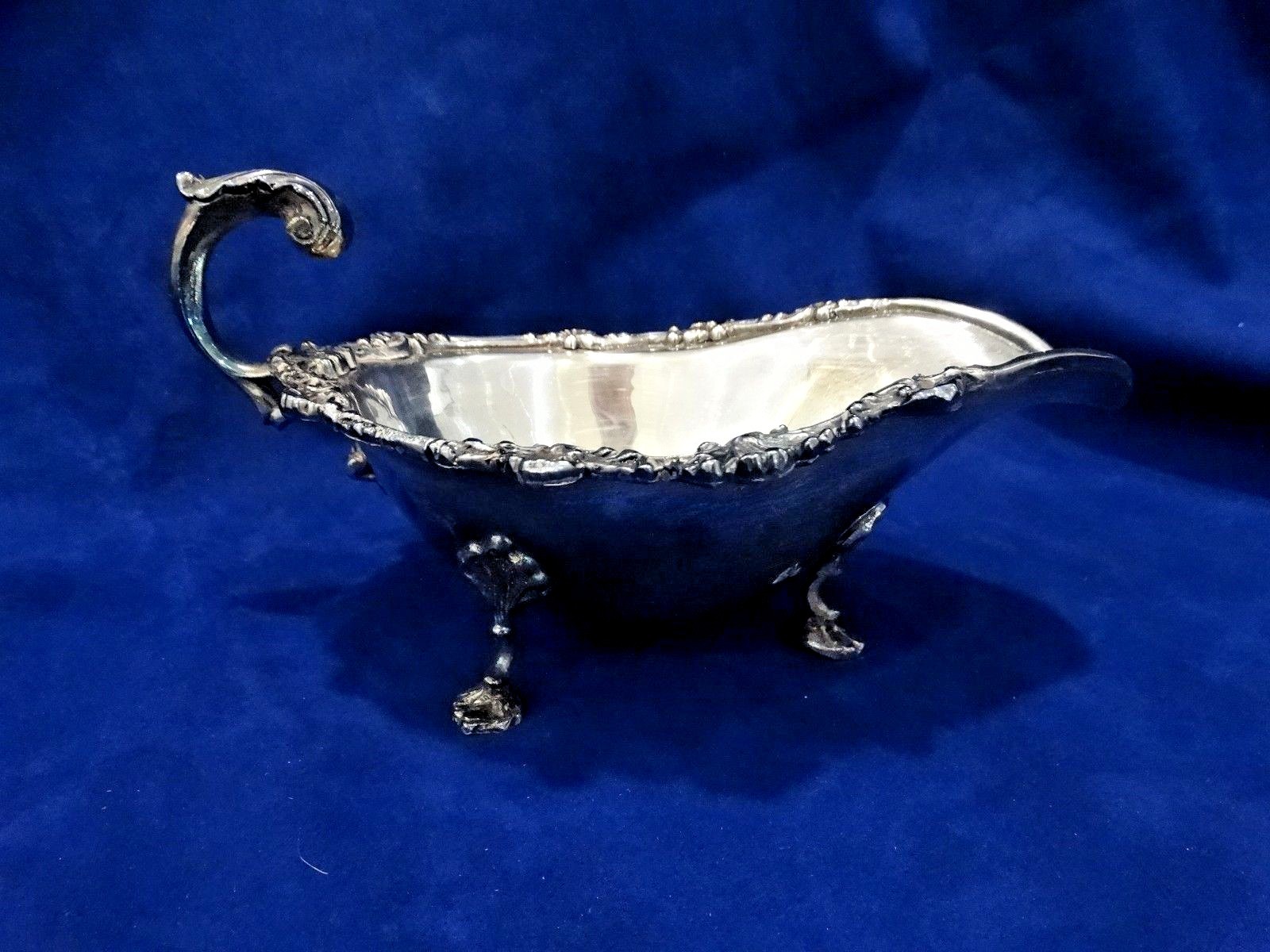 Vintage Silver Plated Gravy Boat eBay