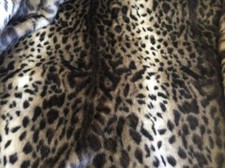 Super Luxury Faux Fur Fabric Material - BROWN JAGUAR