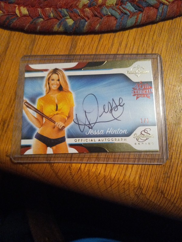 benchwarmer card Jessa Hinton 1/1 autograph Rookie Red National