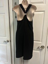Jones New York Black Dress Sz 12 Back Bling Rhinestone Dressy Sleeveless