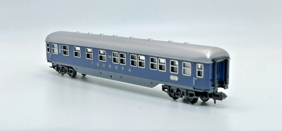 N Scale Minitrix 3013 Blue "Touropa" Passenger Car Original Box - Image 3 of 4