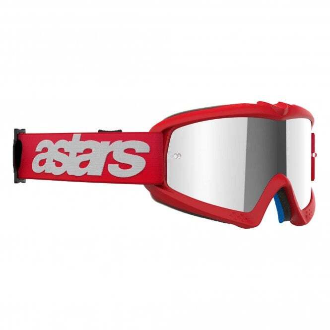 Alpinestars Youth Vision BLAZE MX Goggles (Red) Mirror Silver Lens