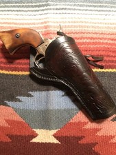 Western Holster Cross Draw Floral FITS Colt SAA 1873 4.75" Ruger Wrangler 4.62"