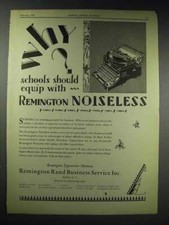 1929 Remington Noiseless Typewriter Ad - Why Schools thumbnail