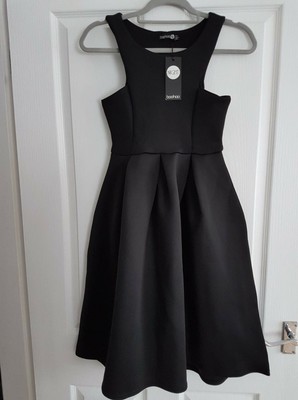 scuba cutaway neckline midi dress