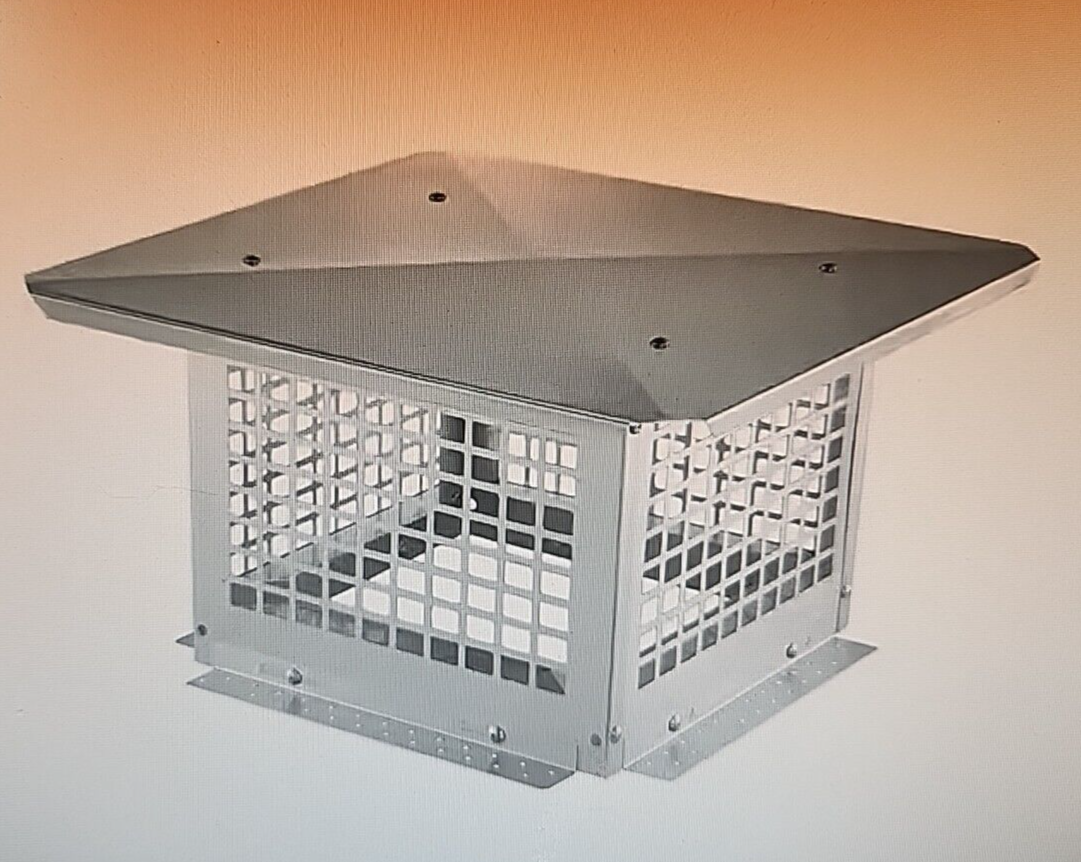 Vevor Chimney Fireplace Flue Cap Cover 304 Stainless Steel 12 x 12 SSRC-12*12