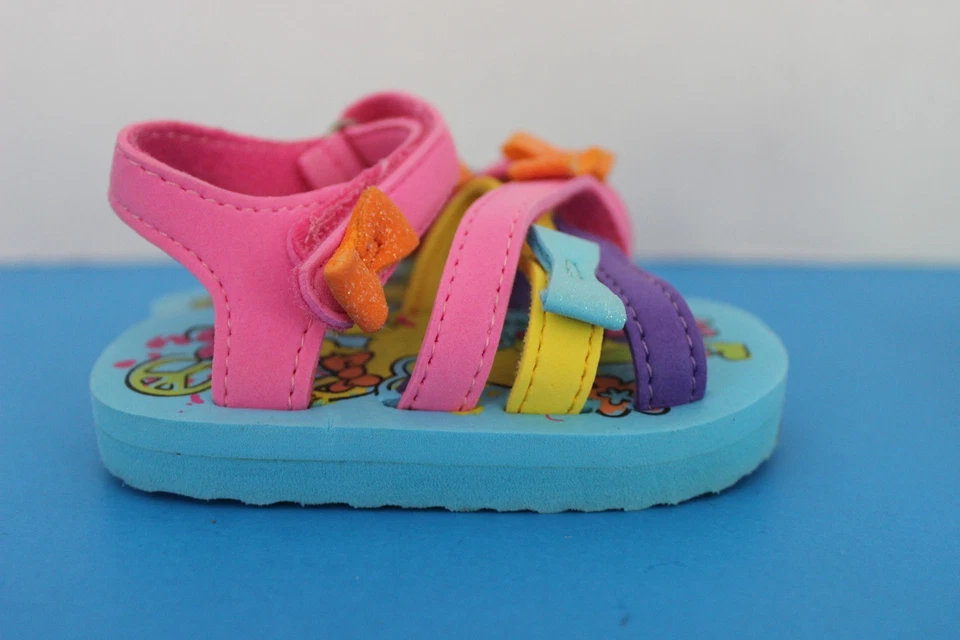 Sandalias de goma espuma coloridas para bebé Garanimals ~ PNK ~ AZUL ~ YLW ~ ORG ~ PUR ~ Talla 3 Foto 2 de 4