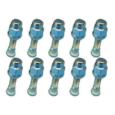 10 Wheel Lug Studs & Nuts Set For Chrysler Dodge Honda Isuzu Lexus Mitsu Toyota