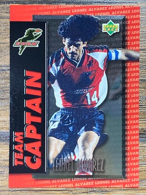 Upper Deck Bandai MLS Card 1997 Leonel Alvarez Dallas Burn Team