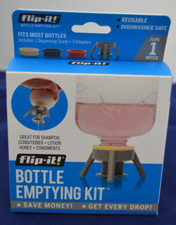 Flip-It Bottle Emptying Kit with 3 Bottle Adapters New in Box