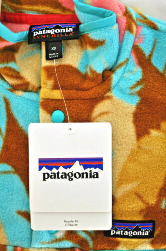 Patagonia Womens Synchilla Snap-t Pullover jacket feather Dance/Bear brown XS - Picture 3 of 12
