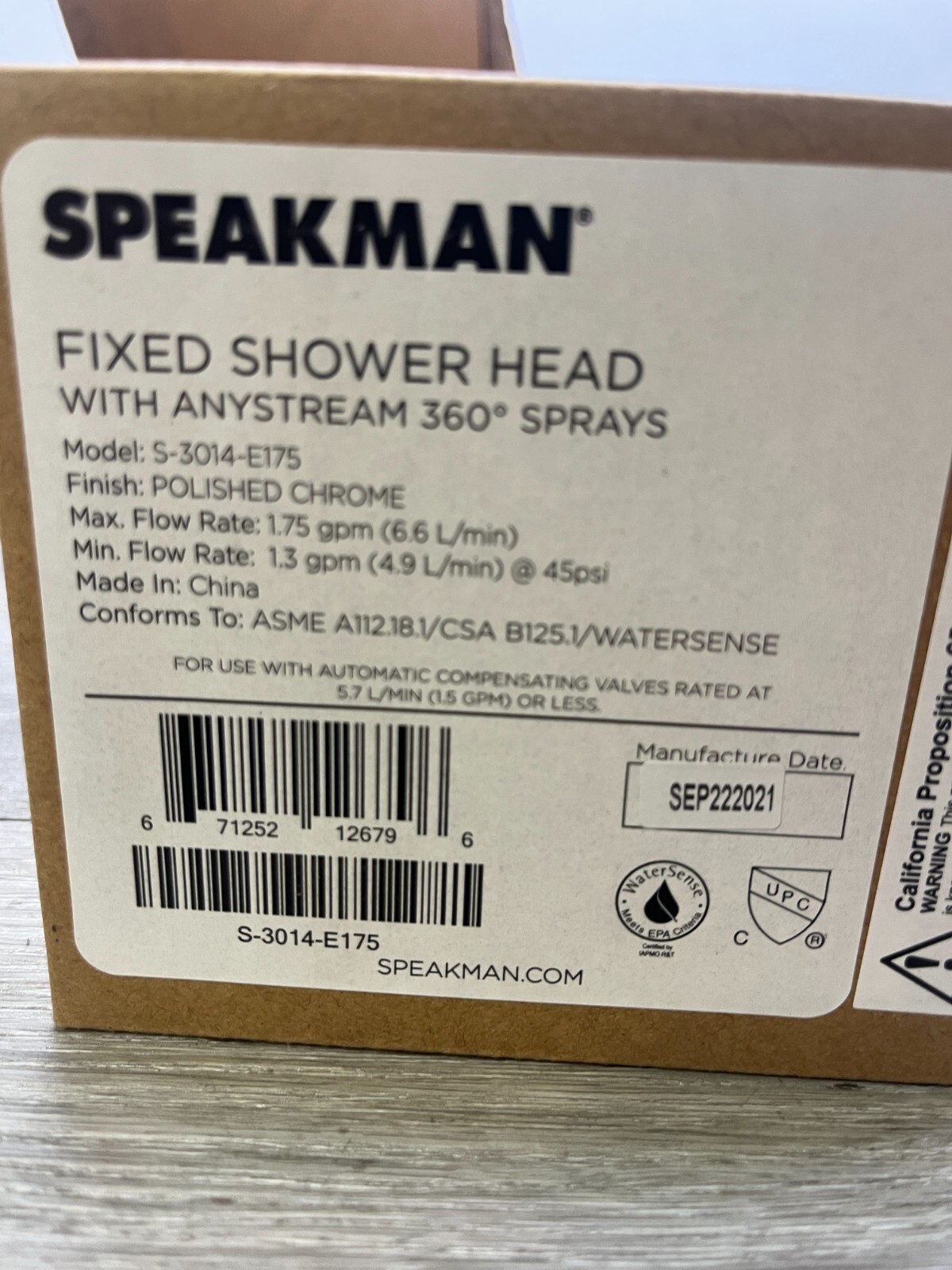 Speakman S-2251-E175 Icon 1.75 GPM Multi Function Shower Hea