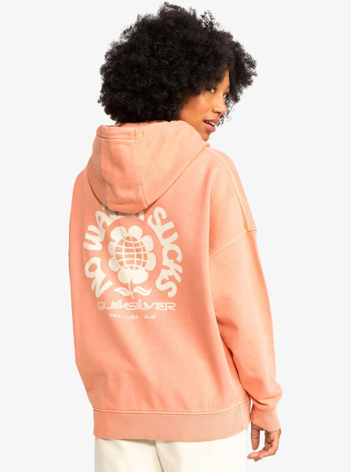 SACAI Felpa con cappuccio oversize Quiksilver argilla canyon