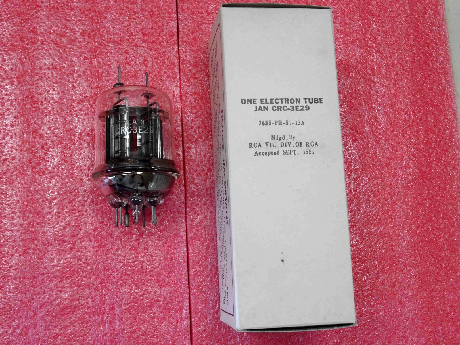 Tube RCA JAN CRC-3E29 pour restaurer un amplificateur hifi et éliminer les distorsions