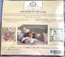 LuxClub 6 PC Bed Sheet Set w/ 18 inch Deep Pockets - Eco Friendly, Wrinkle Free