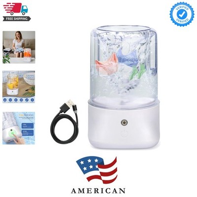 Mini Portable Washing Machine - USB Rechargeable 1L Small Washer with 2 Modes...