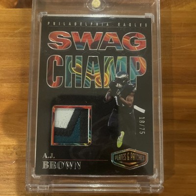 2023 Panini Plates & Patches - Swag Champ A.J. Brown #SC-AJB /75 (MEM)