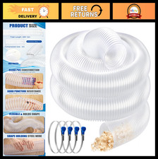 4" x 20' Flexible Clear PVC Dust Collection Hose - Puncture Resistant, Fume Hose
