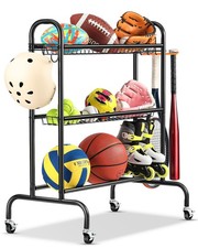Basketball Racks for Balls, 3-Layer Small Ball Rack Ball Storage For Garage, ...