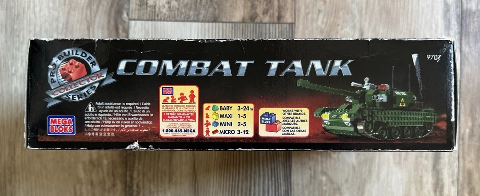 1999 Mega Bloks Pro Builder Combat Tank #9707 Collectors Series 🌟 NEW & SEALED! - Image 4 of 4
