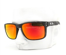 Oakley Holbrook XL Sunglasses Matte Gray Camo Prizm Ruby OO9417-2959 with Pouch