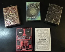 Theory 11 & USPCC Bicycle Lot of 5 Playing Cards Sealed-Batman, Deadpool & More