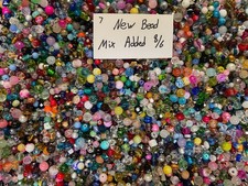 200g Small Glass Loose Beads 7oz Mixed Lot 7 Craft Jewelry 1-8mm