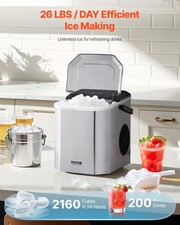 New Countertop Ice Maker, 9 Cubes Ready in 6 Mins, 26lbs in 24Hrs, Self-Cleanin
