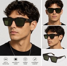 QUAY FAST LANE Sunglasses Tortoise Frame / Green Lens