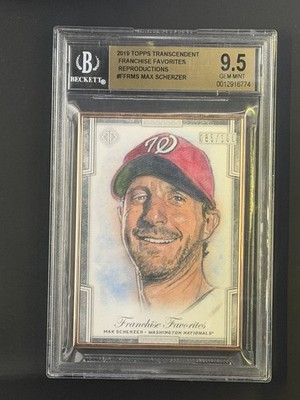 Max Scherzer - 2019 Topps Transcendent Bronze Framed #d/100 Nationals BGS 9.5