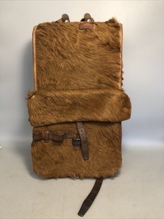 Historischer Rucksack Tornister Modell ca. 1900 1920 Schweizer Armee Fellaffe #5
