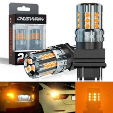 Pair Turn Signal Light 3157 4157 Amber Yellow Led Bulb For 0112 Ford Escape