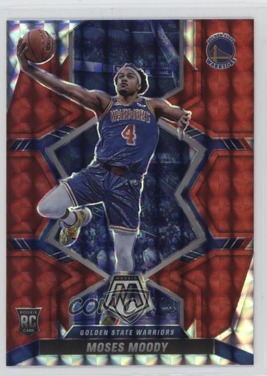 2021-22 Panini Mosaic Rookies Red Mosaic Prizm Moses Moody #211 Rookie RC 0o6v