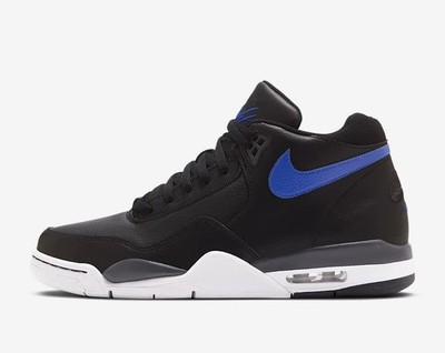 Nike Air Flight Legacy Basketball Shoes Black Hyper Blue Mens Sz 10.5 BQ4212-003