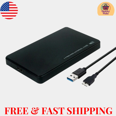 USB 3.0 2TB SATA SSD External Hard Drive Portable Desktop Mobile Hard Disk Case