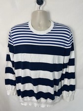 NEW BROOKS BROTHERS MENS SUPIMA COTTON STRIPED PULLOVER SWEATER Sz L