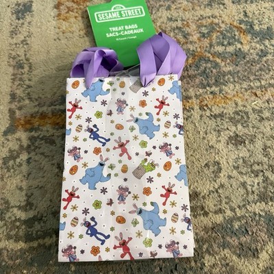 Sesame Street Easter Party Bags 13 Count Cartoon Characters Multicolor Paper