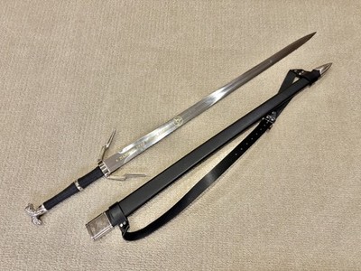 Realistic Metal Witcher Sword (NOT REAL, For Cosplay, Comes w/ Sheath)