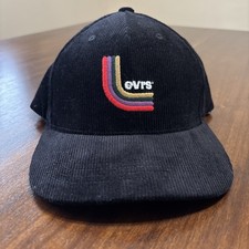 Vintage Levi  s Black Corduroy Hat Cap Adjustable