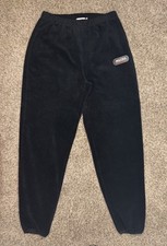 VTG 90s Nautica Competition Black Fleece Sweatpants Men Sz Medium USA Made -Read