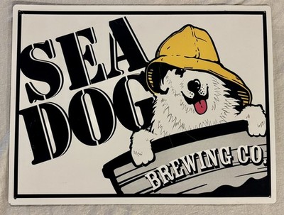 Sea Dog Brewing Co Metal Tin Tacker Bar Sign Beer Craft 