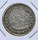 RARE ! 1764 Dutch Netherlands VOC 6 Stuiver Ship Lion UTRECHT Silver Coin_b92