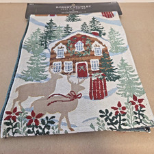 Robert Stanley Home Collection Christmas Reindeer Table Runner 13 x 72 in NEW