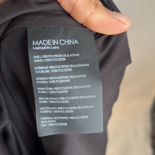 Vestido Club Monaco Manga Volantes Talla 6 Negro Crepé - Imagen 6 de 6